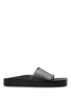 MM6 Maison Margiela BLACK Leather slides