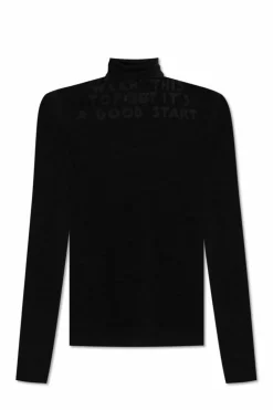 MM6 Maison Margiela BLACK Thin wool turtleneck