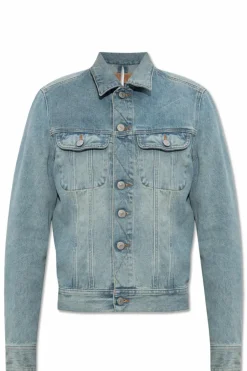 MM6 Maison Margiela BLUE Denim jacket with slit