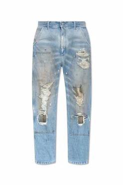 MM6 Maison Margiela BLUE Jeans with vintage effect