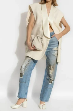 MM6 Maison Margiela BLUE Jeans with vintage effect