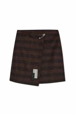 MM6 Maison Margiela BROWN Plaid patterned skirt