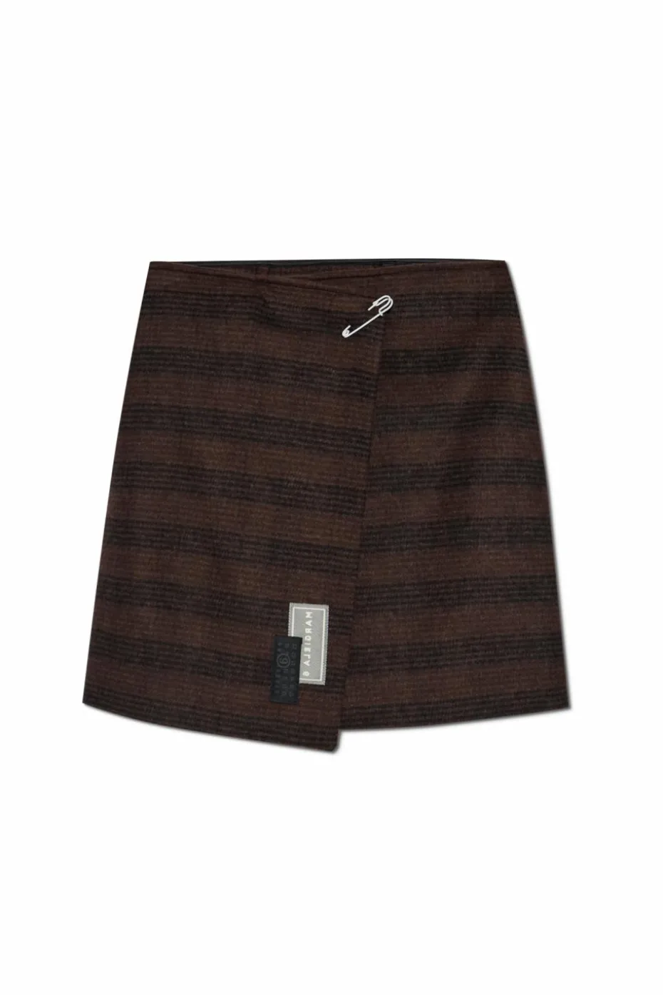 MM6 Maison Margiela BROWN Plaid patterned skirt