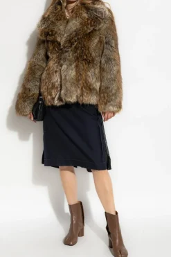 MM6 Maison Margiela BROWN Faux fur