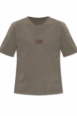MM6 Maison Margiela GREEN T-shirt with logo