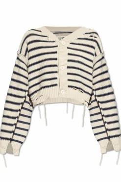 MM6 Maison Margiela GREY Cardigan with vintage effect