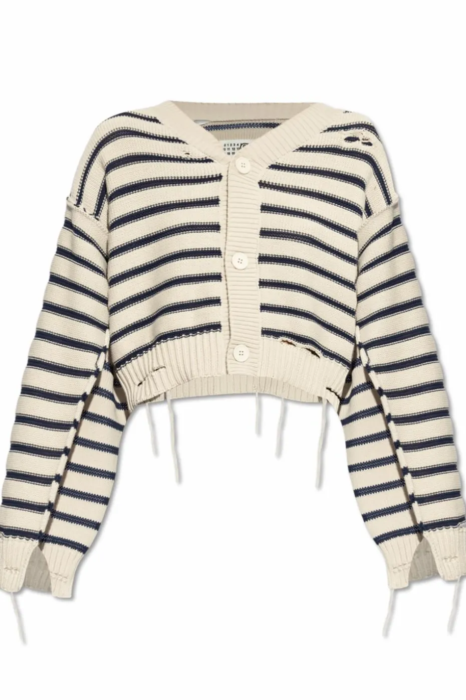 MM6 Maison Margiela GREY Cardigan with vintage effect