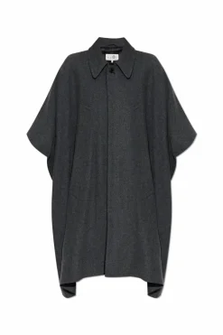 MM6 Maison Margiela GREY Coat with wool trim