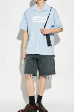 MM6 Maison Margiela light blue Shirt with logo