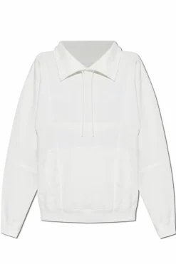 MM6 Maison Margiela WHITE Sweatshirt with stand-up collar