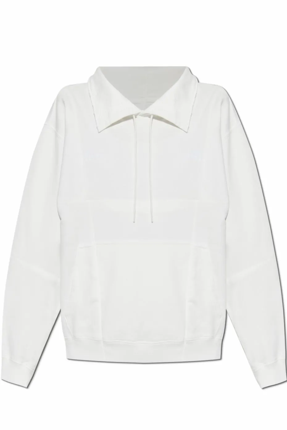 MM6 Maison Margiela WHITE Sweatshirt with stand-up collar