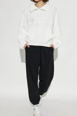 MM6 Maison Margiela WHITE Sweatshirt with stand-up collar