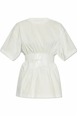 MM6 Maison Margiela WHITE T-shirt with draping