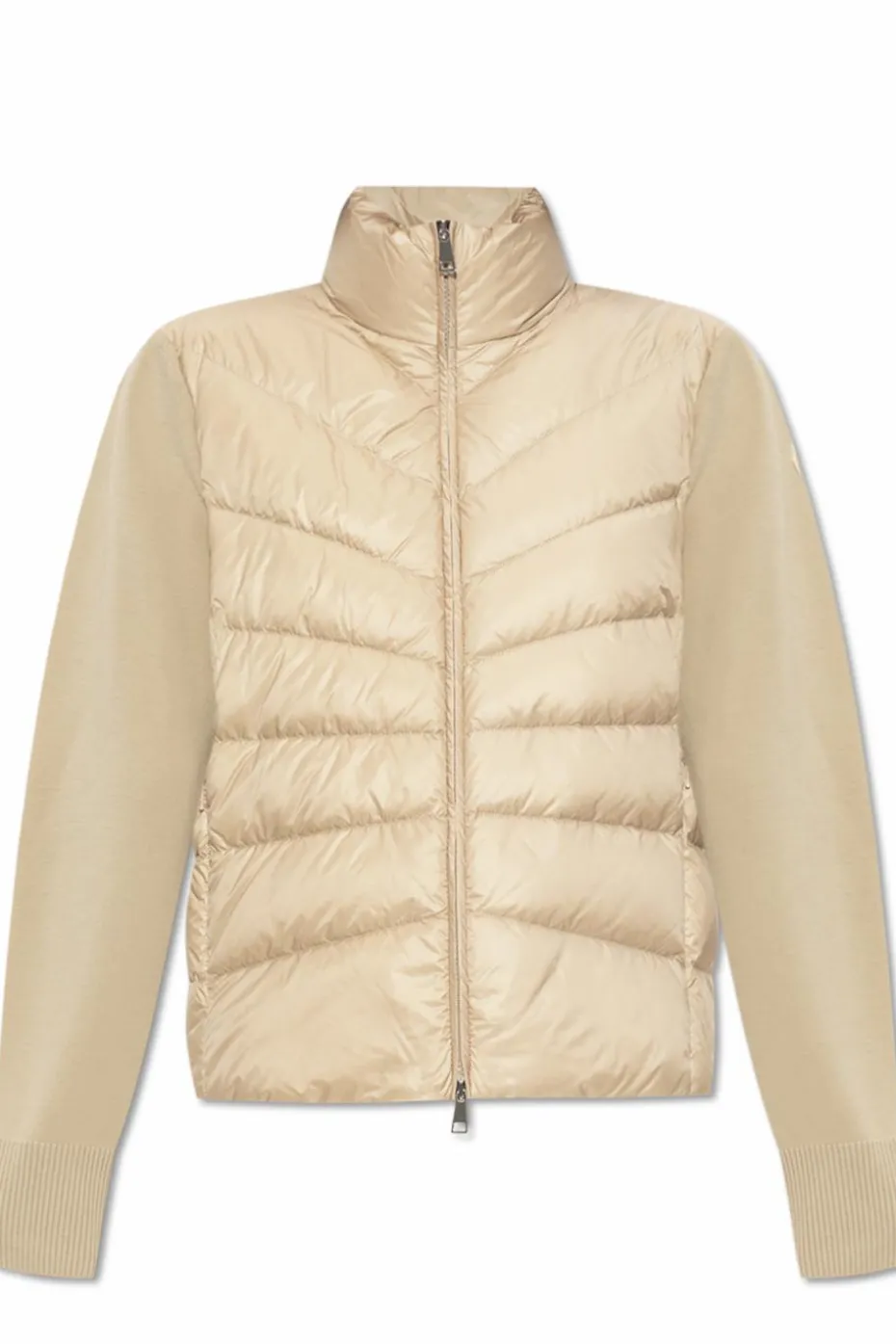 Moncler beige Cardigan with down insert