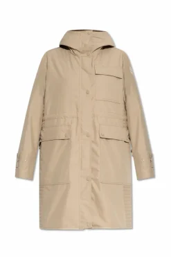 Moncler beige Coat with down vest
