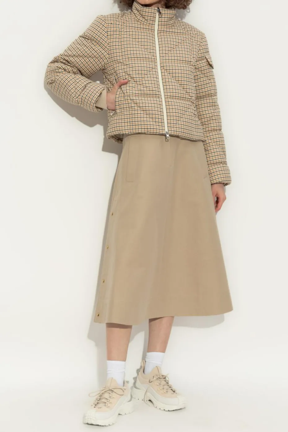 Moncler beige Down jacket `Kwros`