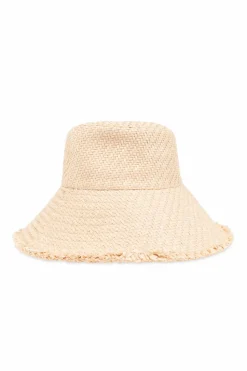 Moncler beige Hat with logo patch