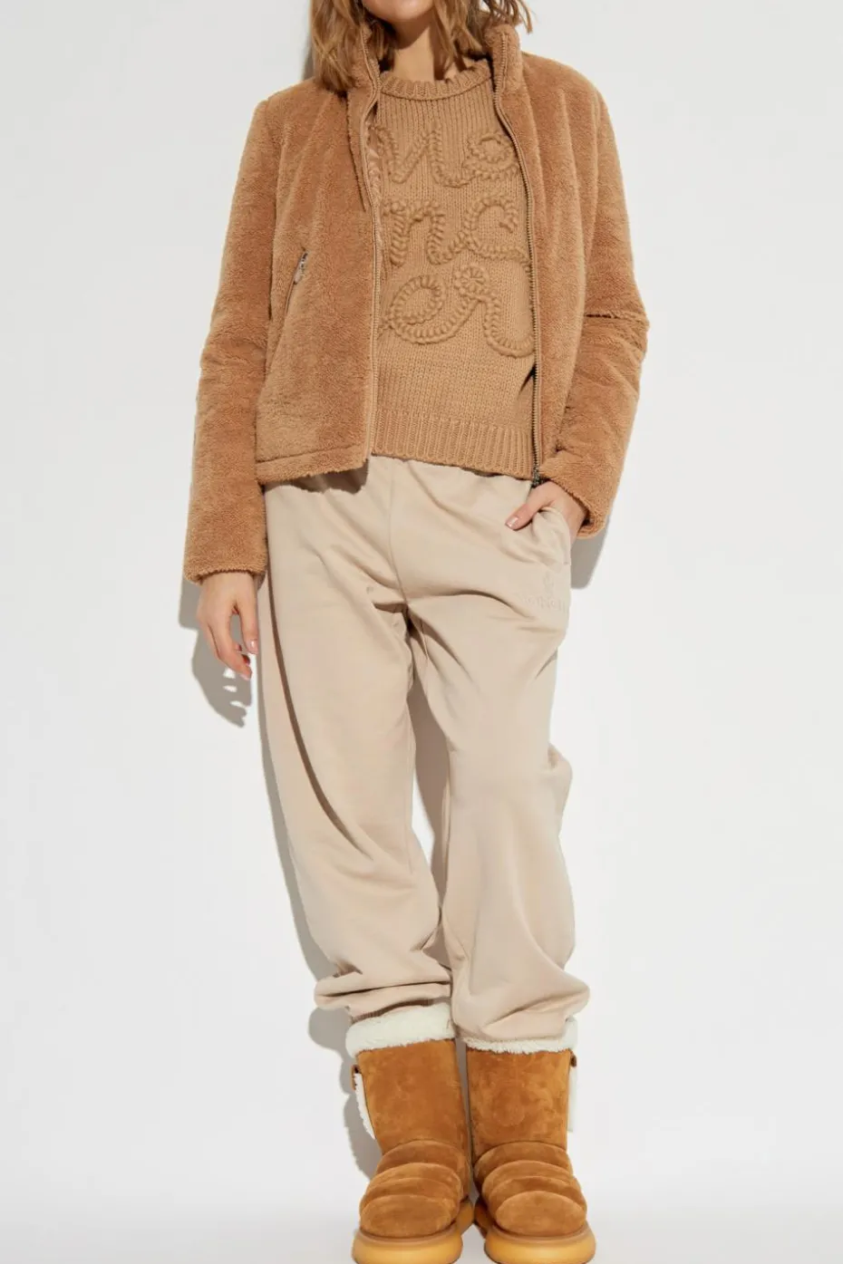 Moncler beige Patterned sweater
