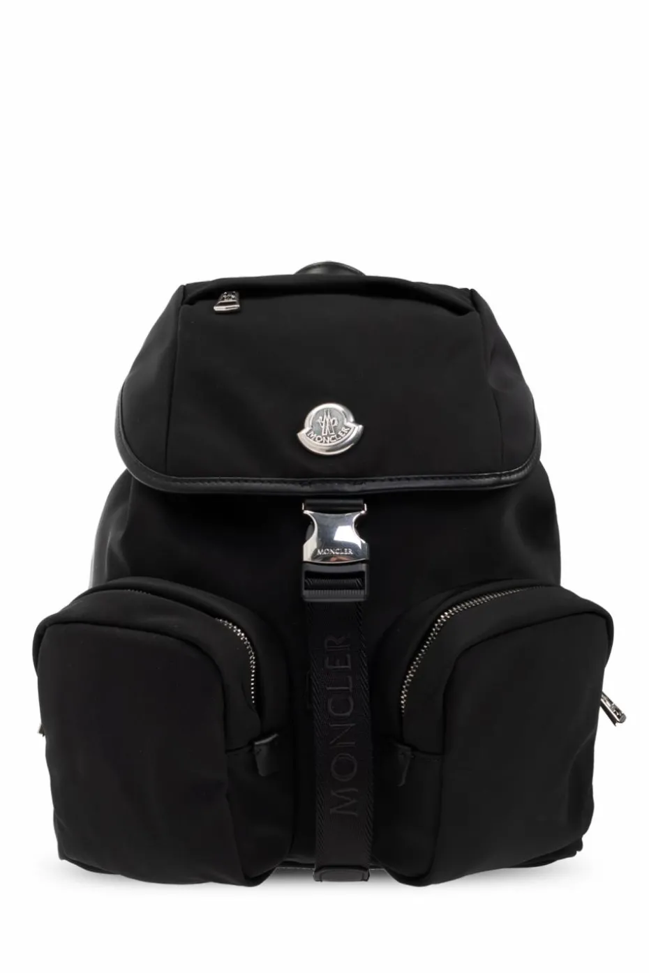 Moncler BLACK Backpack with logo-shaped appliqué