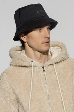 Moncler BLACK Bucket hat with logo