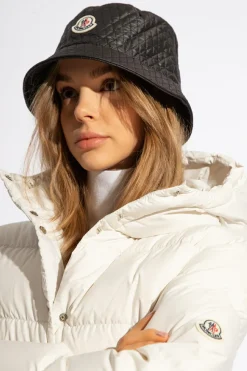 Moncler BLACK Bucket hat with logo