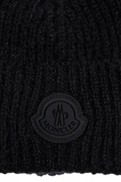 Moncler BLACK Cap with logo patch