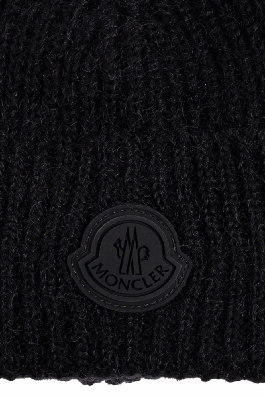 Moncler BLACK Cap with logo patch