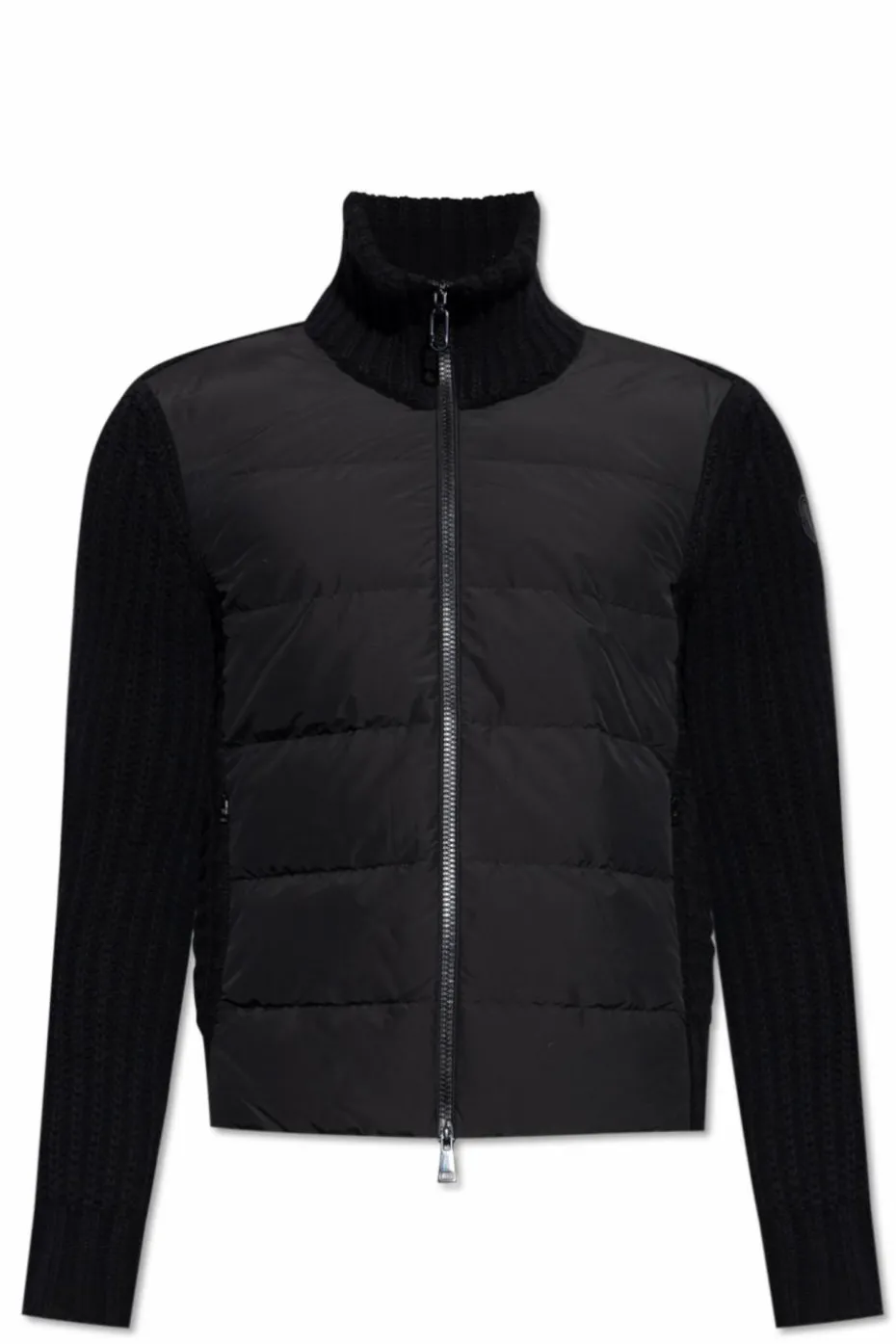 Moncler BLACK Cardigan with quilted front