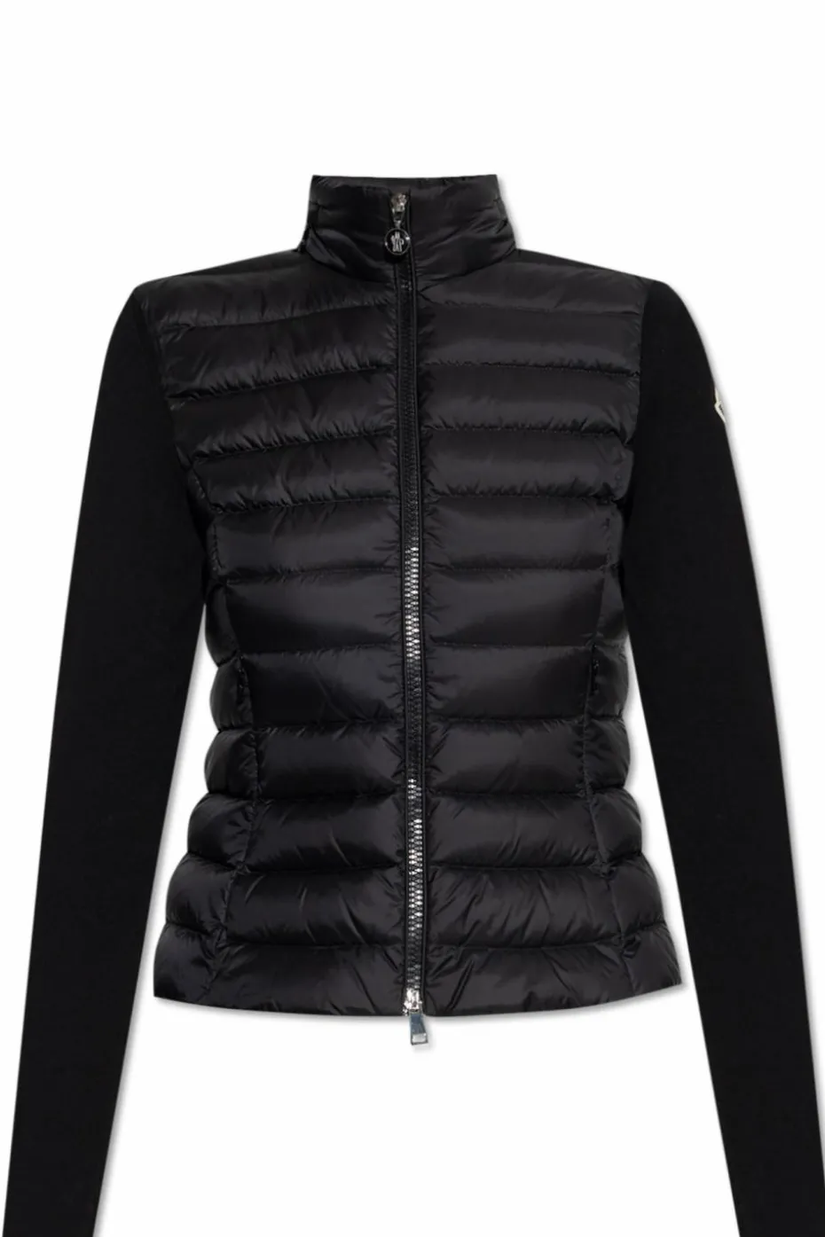 Moncler BLACK Cardigan with quilted front