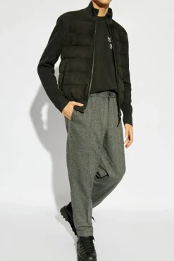 Moncler BLACK Cardigan with quilted front
