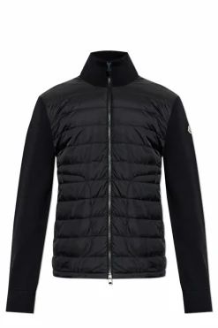 Moncler BLACK Cardigan with down front
