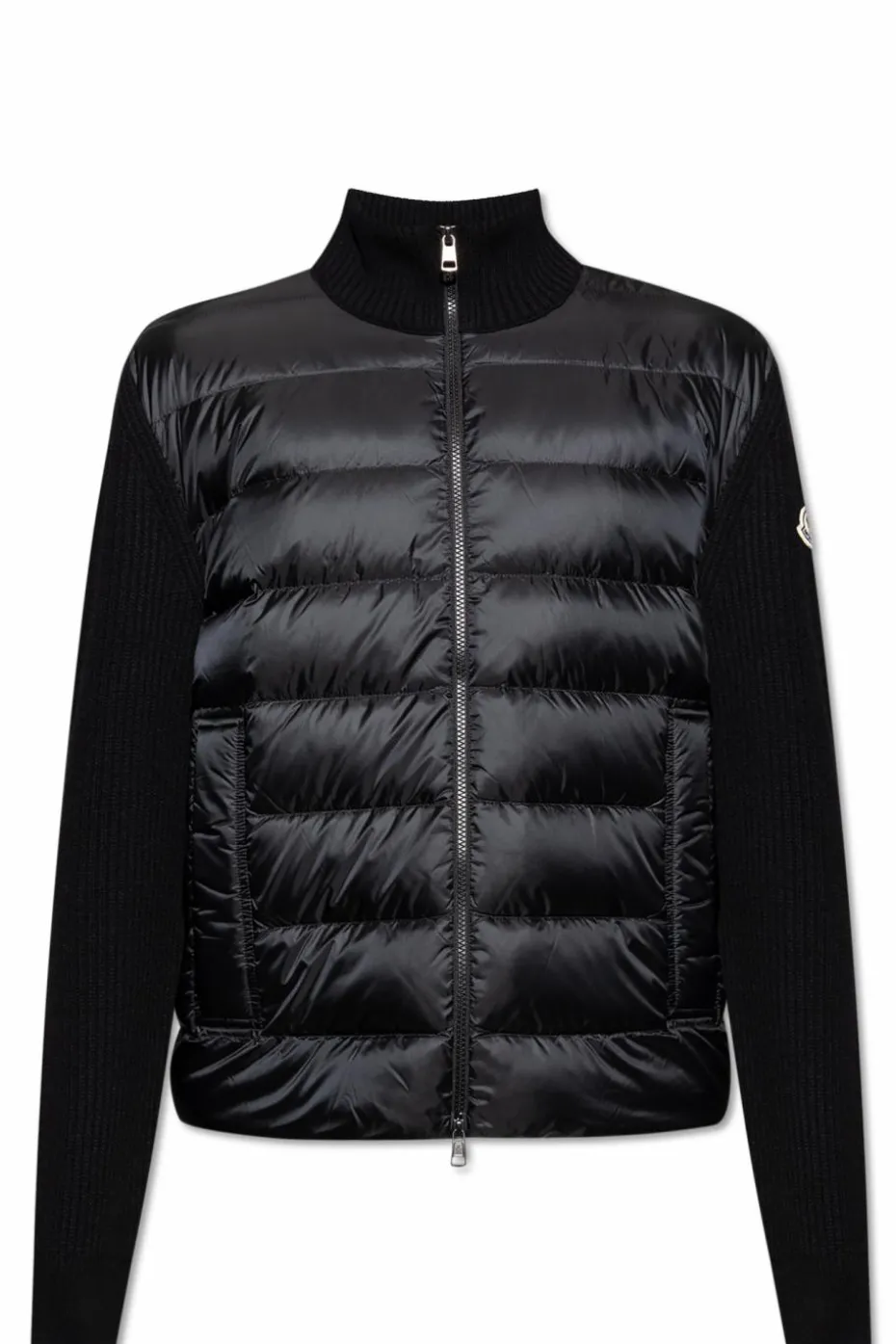 Moncler BLACK Cardigan with quilted front