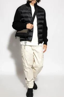 Moncler BLACK Cardigan with quilted front