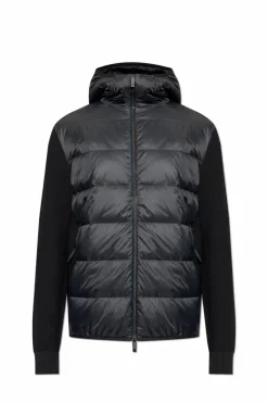 Moncler BLACK Cardigan with down insert