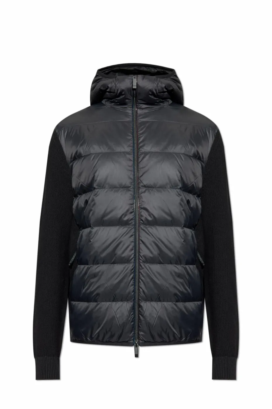 Moncler BLACK Cardigan with down insert