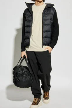 Moncler BLACK Cardigan with down insert