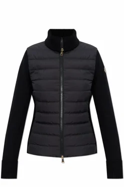 Moncler BLACK Cardigan with stand-up collar