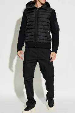 Moncler BLACK Cardigan with down front