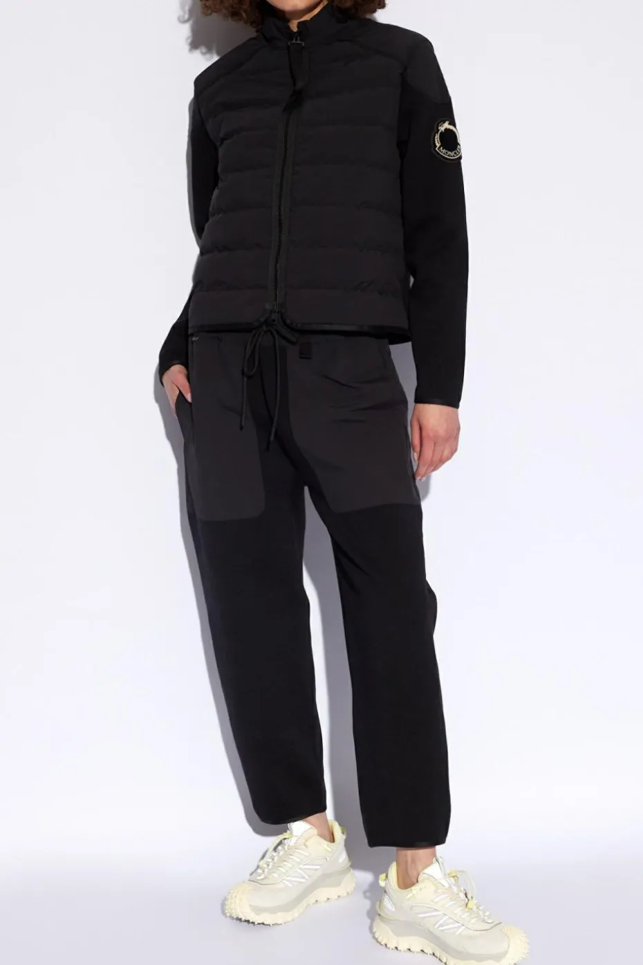 Moncler BLACK Cardigan with down front