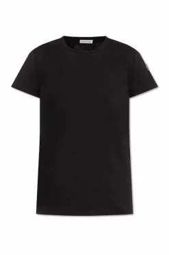 Moncler BLACK Cotton t-shirt with crew neck