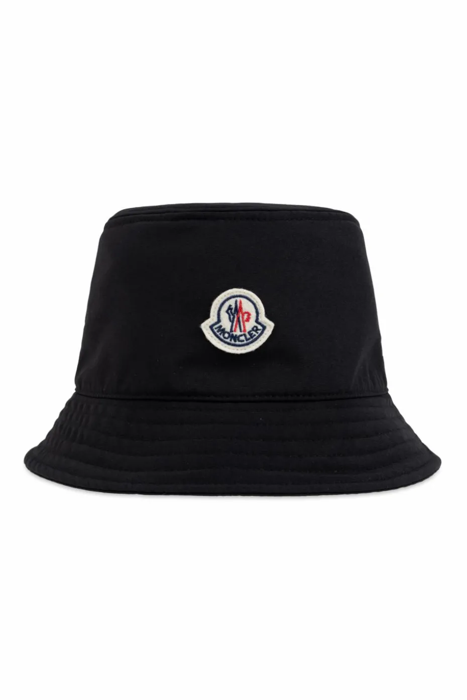 Moncler BLACK Hat with logo patch