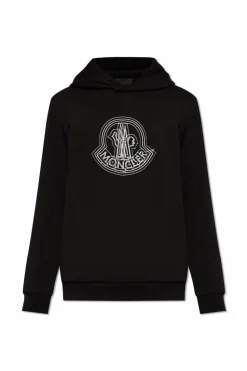 Moncler BLACK Hoodie with logo