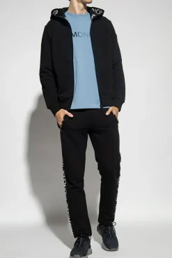 Moncler BLACK Logo-embroidered sweatpants