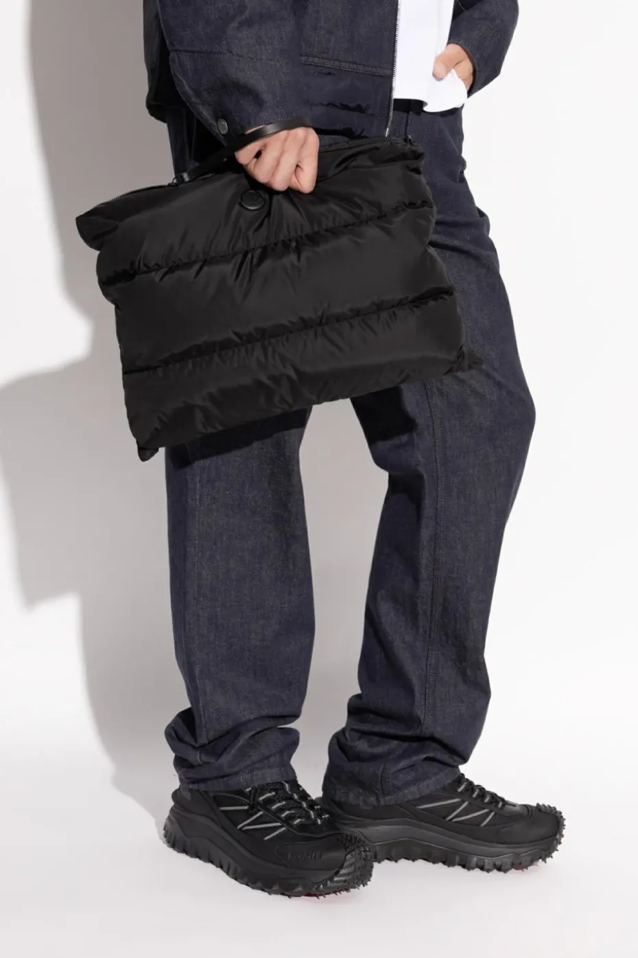 Moncler BLACK Quilted bag with logo