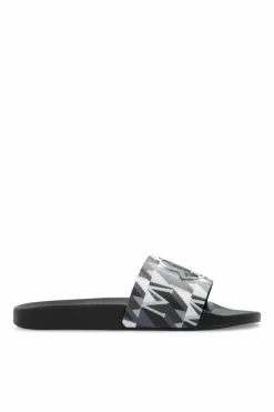 Moncler BLACK Rubber Slides 'Basile'