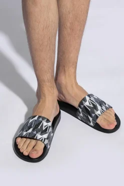 Moncler BLACK Rubber Slides 'Basile'