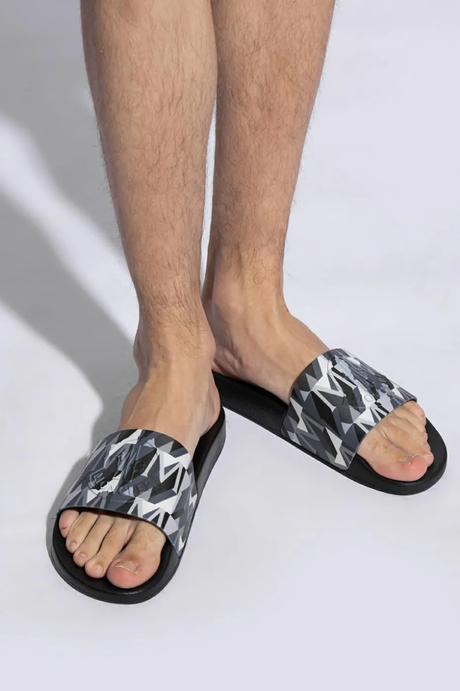 Moncler BLACK Rubber Slides 'Basile'