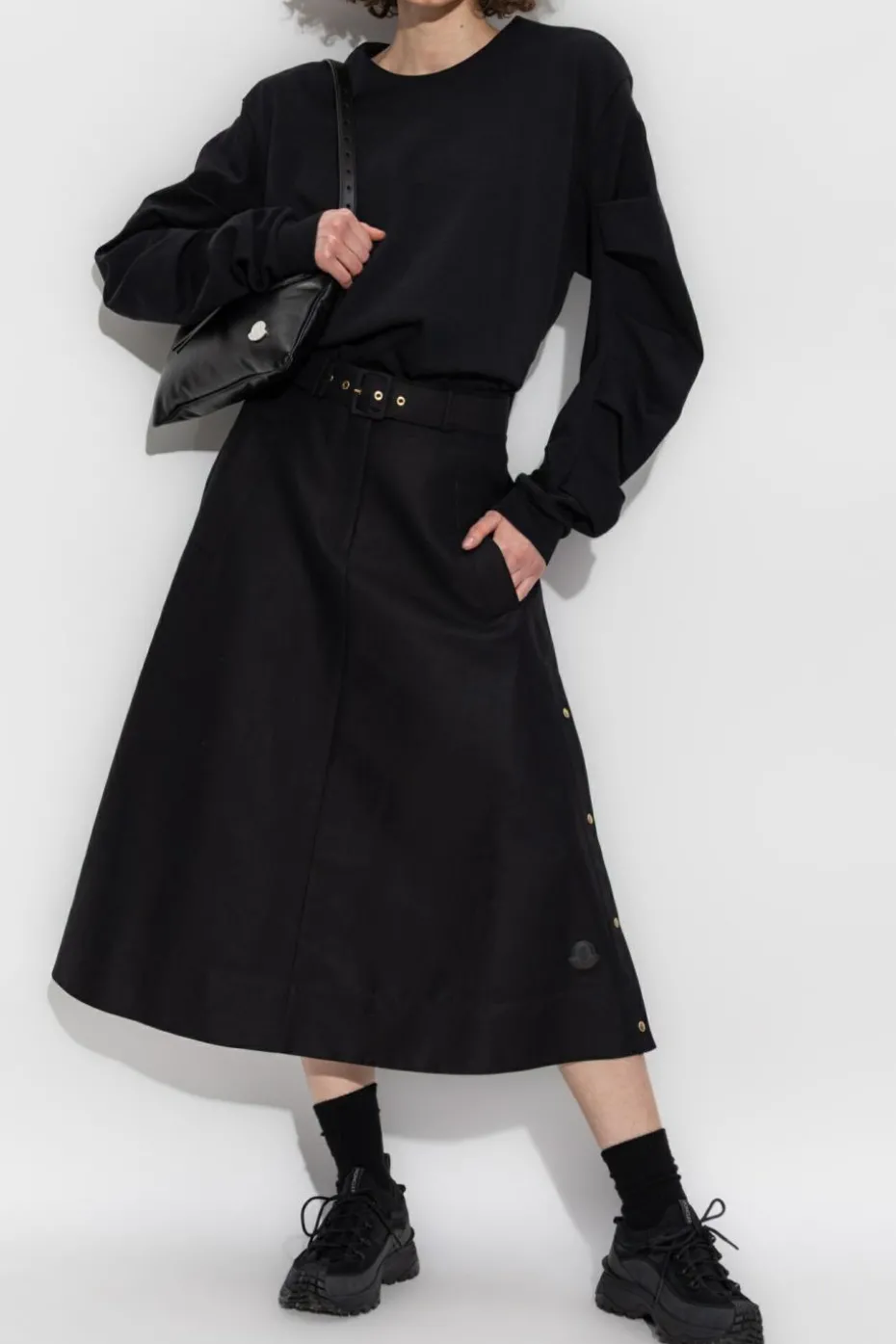 Moncler BLACK Skirt with logo