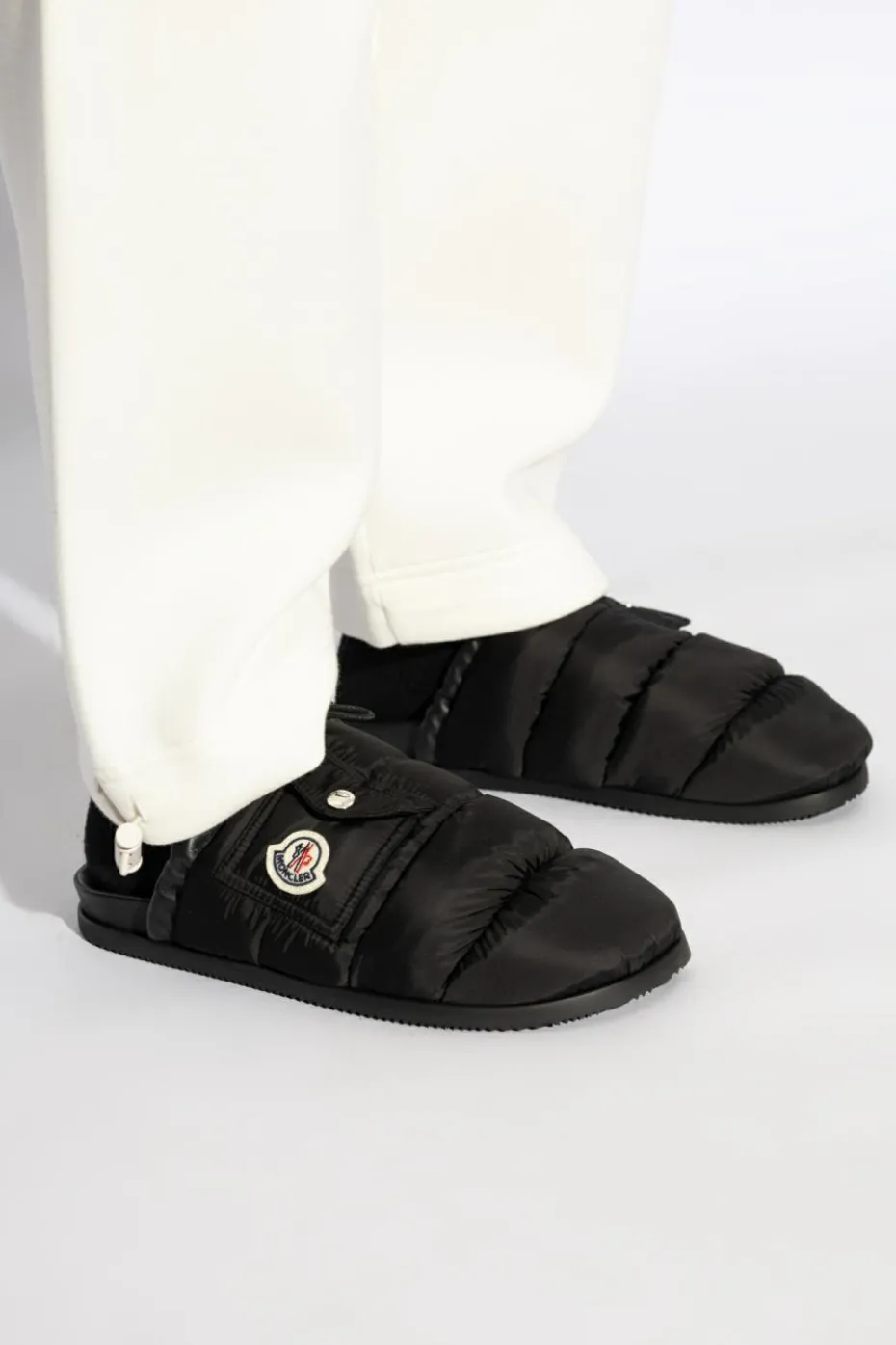 Moncler BLACK Slides Mon Pocket