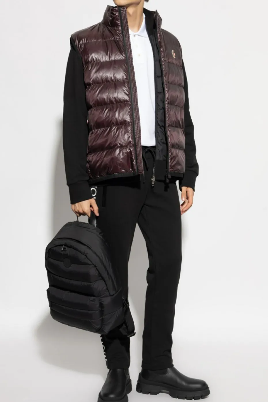 Moncler BLACK Sweatpants with logo